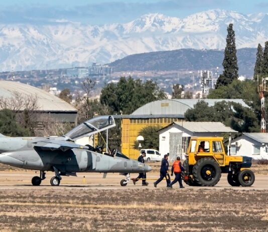IA-63 Pampa II-40 E-805 sufre un incidente en la IV Brigada Aérea